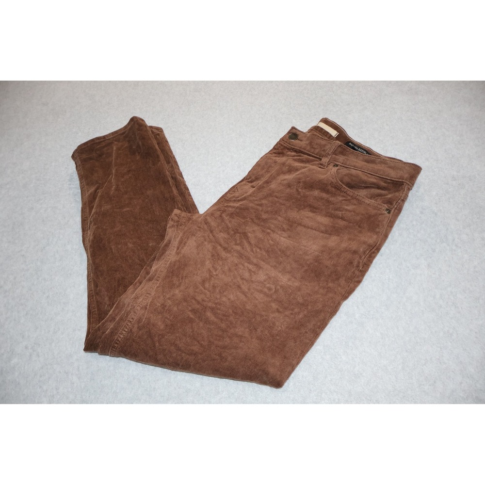 Banana Republic Travel Cord Mens 35x30 Brown Corduroy Pants Stretch Washwell